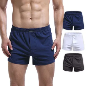 Men Underwear Cotton Loose Boxer Men Sleep Home Underpants Elastic Waistband boxershorts men Calzonc