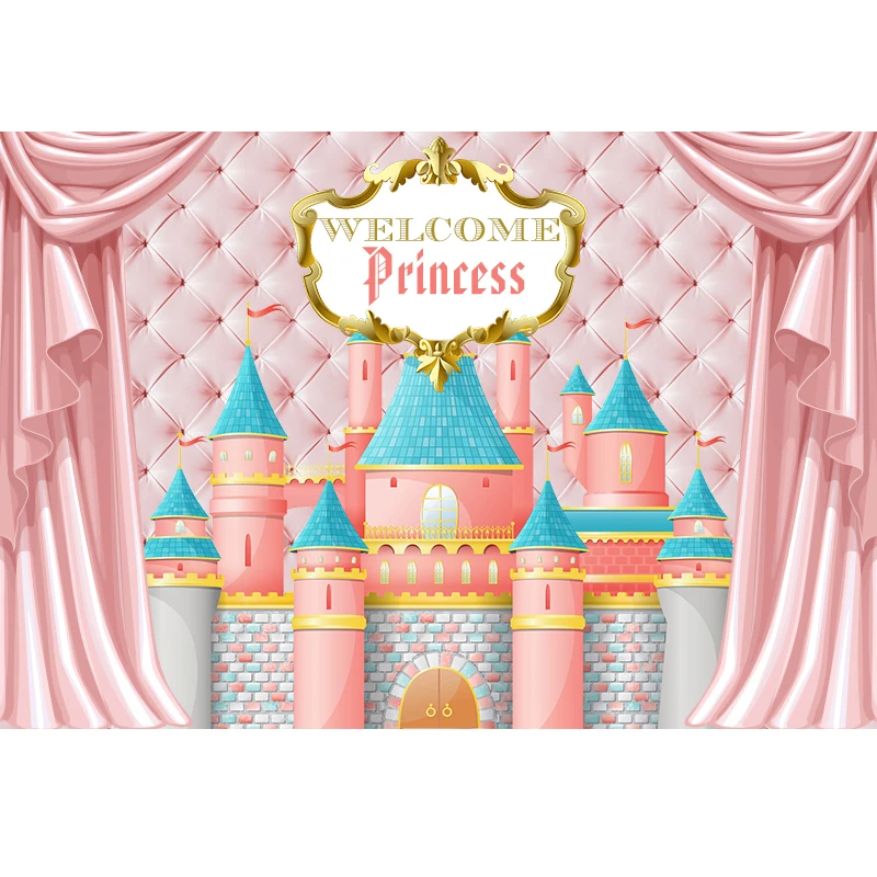 Задний фон для студийной фотосъемки с изображением занавеса замка и изголовья