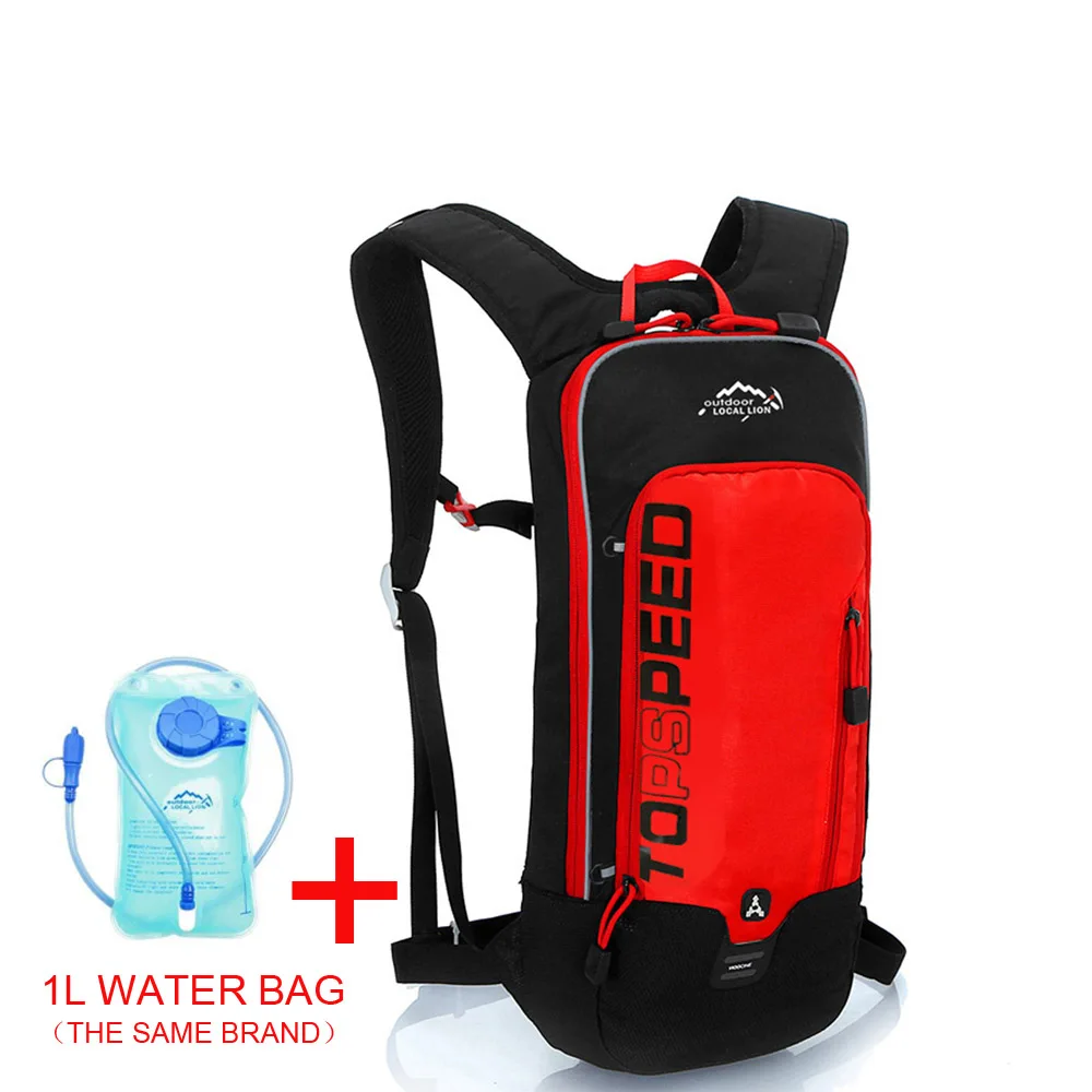 Red with water bag LOCAL LION 6L спортивные сумки Сумка для велоспорта походный рюкзак для верховой езды Водонепроницаемая дышащая велосипедная сумка - Цвет: Red with water bag