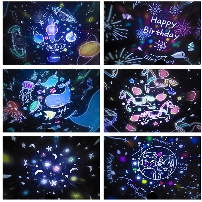 Проектор ночного неба светодиодный вращающийся ночник для детей|Ночники| |