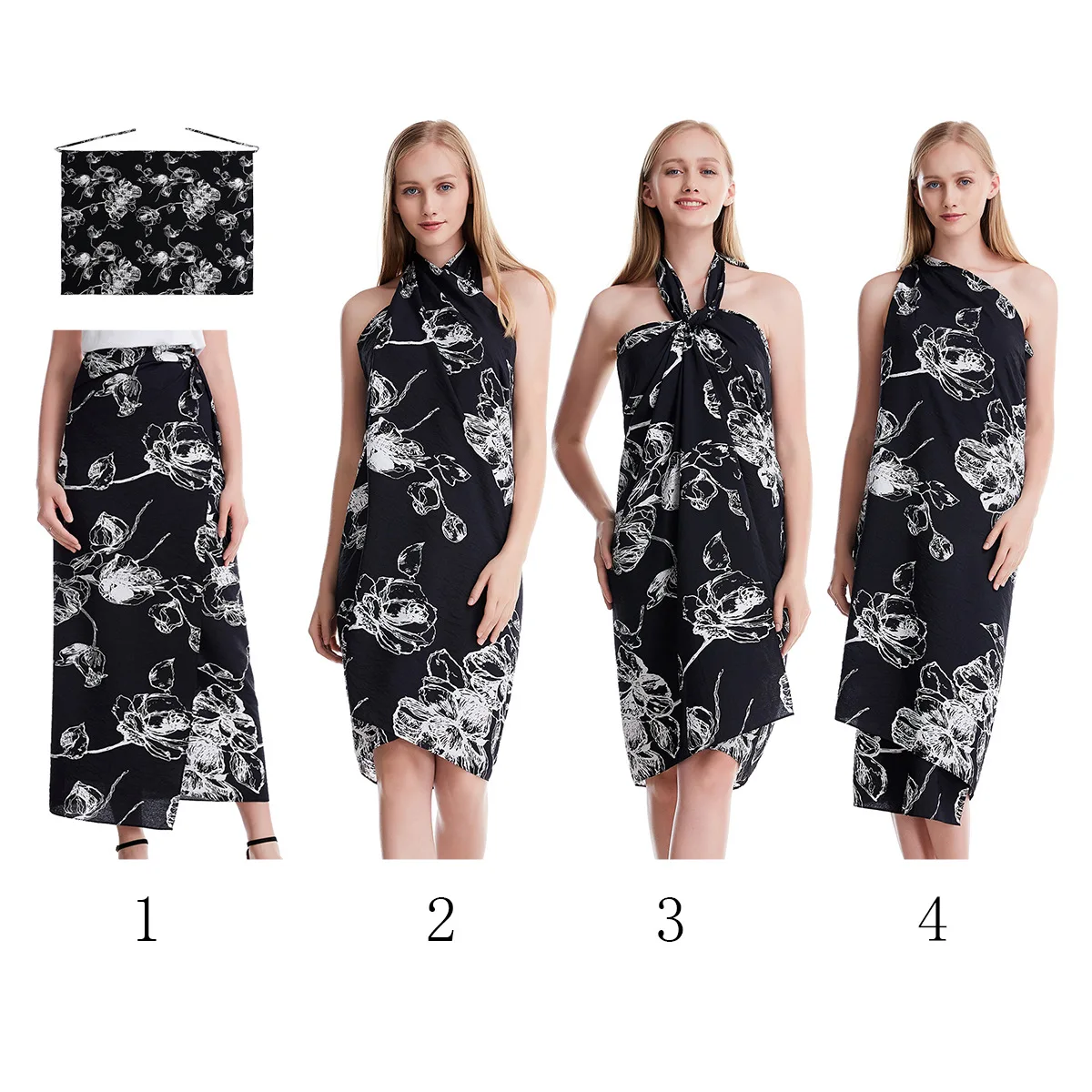 Новая модная женская юбка с принтом повседневная Хлопковая Женская Макси