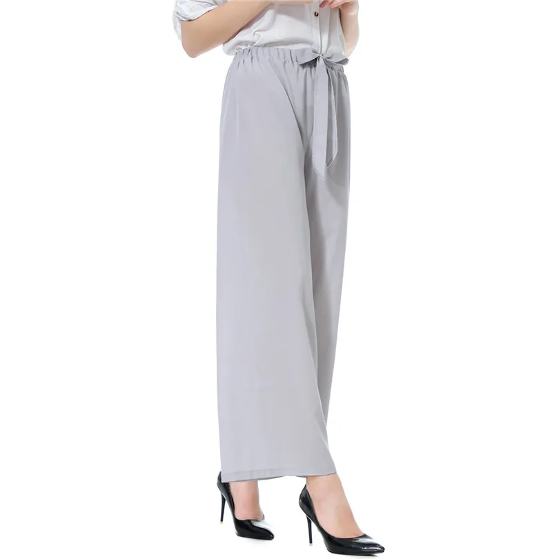 Повседневные полосатые брюки с поясом женская модная одежда высокая талия длина