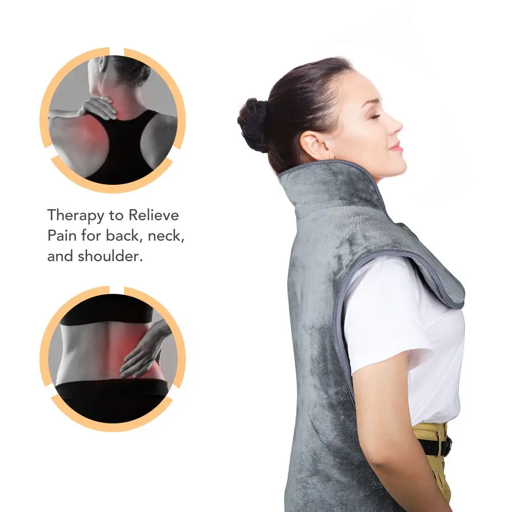 

Durable Adjustable Temperature Shoulder Warmer Heat Wrap Electric Heated Pad Plush Shawl Heating Shawl Blanket