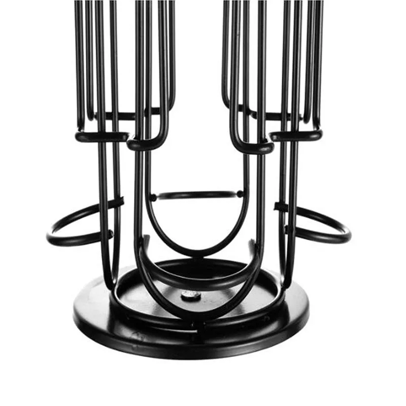 

24Cups Rotatable Coffee Pod Holder For Dolce Gusto Capsule Display Capsule Rack Stainless Steel Tower Stand Storage Shelves 2021