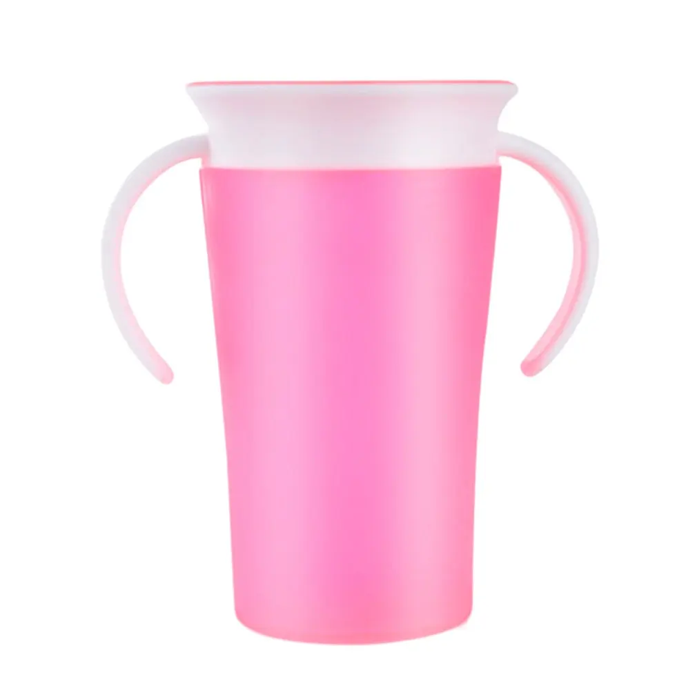 

Детская развивающая чашка для питья, 360 градусов, бутылка для воды и молока с ручкой, герметичная безопасная тренировочная чашка для обучени...