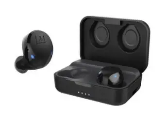 Оригинальные MEE x10 tws настоящие беспроводные наушники-вкладыши hifi IPX5 bluetooth 5,0 наушники с зарядным чехлом с коробкой PK M6 pro 2nd - Цвет: black