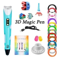 3d diy drawing pen 3d printer with lcd screen compatible pla filament toys safe 3d pen for children kids christmas birthdy gift