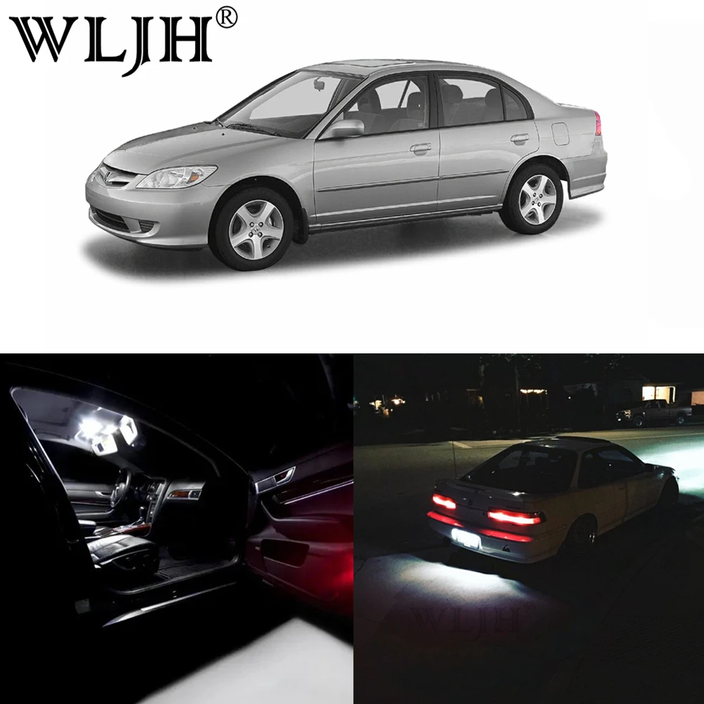 WLJH 6x W5W лампы 2835 SMD светодиодные Светодиодная лампа для освещения салона
