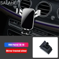 auto car smart cell hand phone holder air vent cradles mounts stand for nissan patrol y62 armada 2010 2019 car accessories