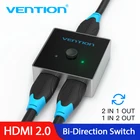 HDMI сплиттер Vention, сплиттер с одного входного HDMI сигнала на два выходных HDMI сигнала, 4K, 1x22x1, HDMI коммутатор на два выхода для ТВ-приставки, новинка 2,0