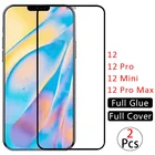 Чехол для Iphone 12 Mini Pro Max, защитная пленка для экрана, закаленное стекло для Iphone 12 mini 12 Pro, защитный чехол для Iphone12