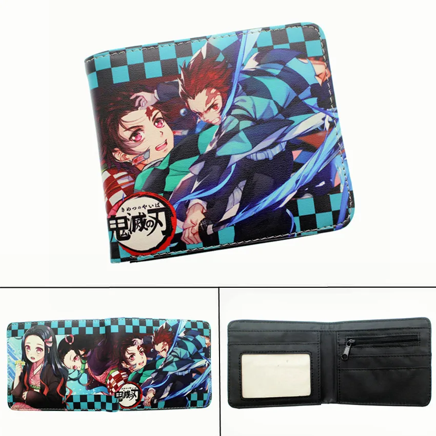 Аниме демон Slayer Kimetsu no Yaiba кошелек из искусственной кожи короткий двойной