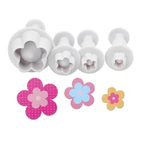 4pcs plum blossom flower cake tools cookie mold biscuit mould diy craft 3d bakeware sets new baking mold pastry pastry cooking