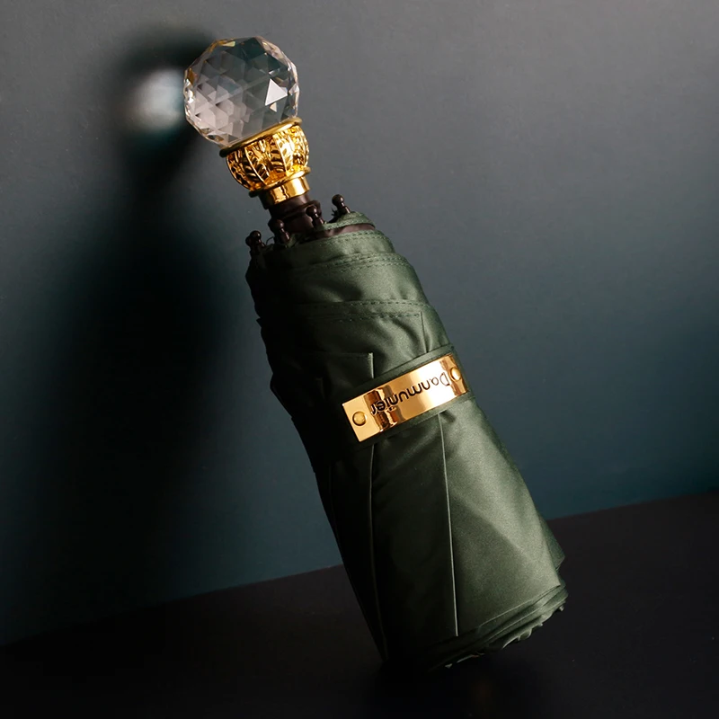 Самый красивый зонт! Женский зонт с кристаллами защитой от УФ-лучей двойного