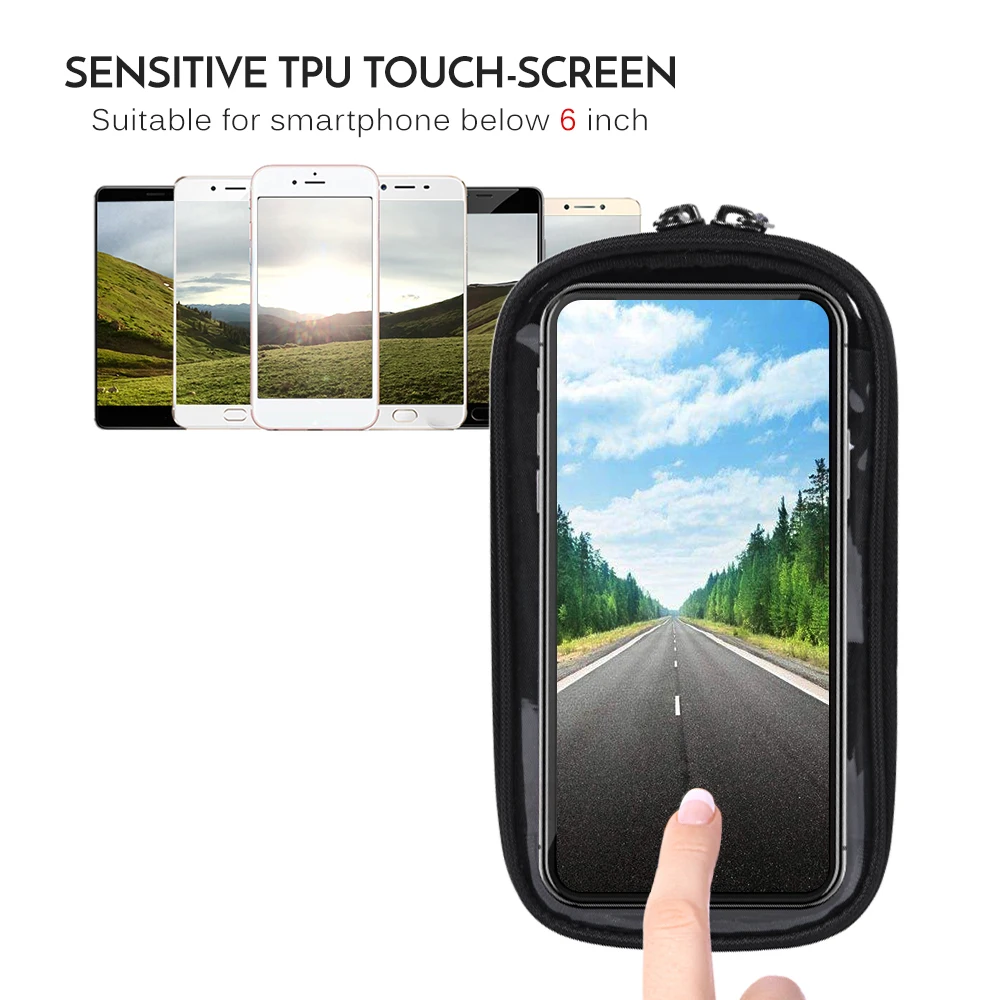 Велосипедная сумка Lixada велосипедная Передняя оправа с сенсорным экраном 6 дюймов