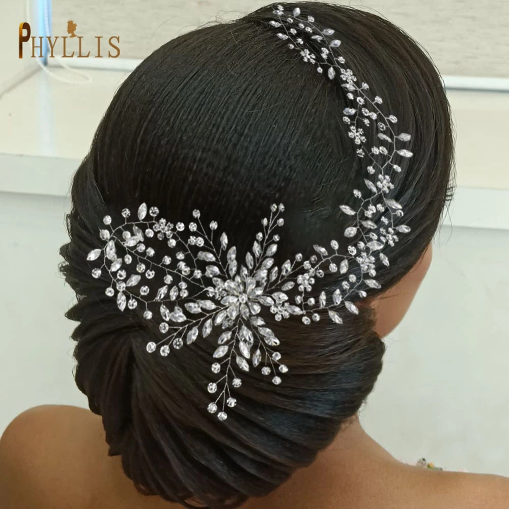 

A294 Luxury Bridal Headwear Crystal Wedding Hair Jewelry Rhinestone Headdress Women Headband Bridesmaid Headpiece Pageant Tiaras