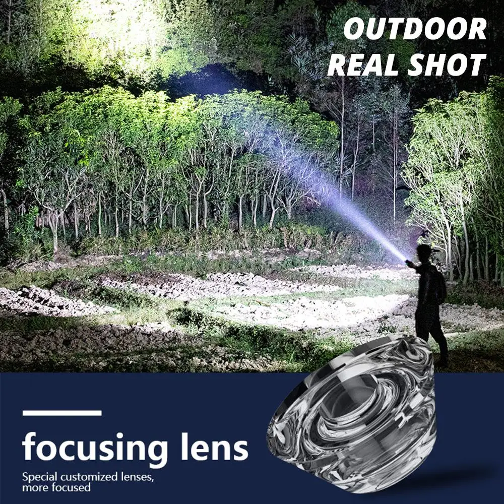 

ZK20 Dropshipping Bright Mini LED Flashlight Rechargeable Torch ABS Lightweight Suitable for Adventure Camping Riding Hiking