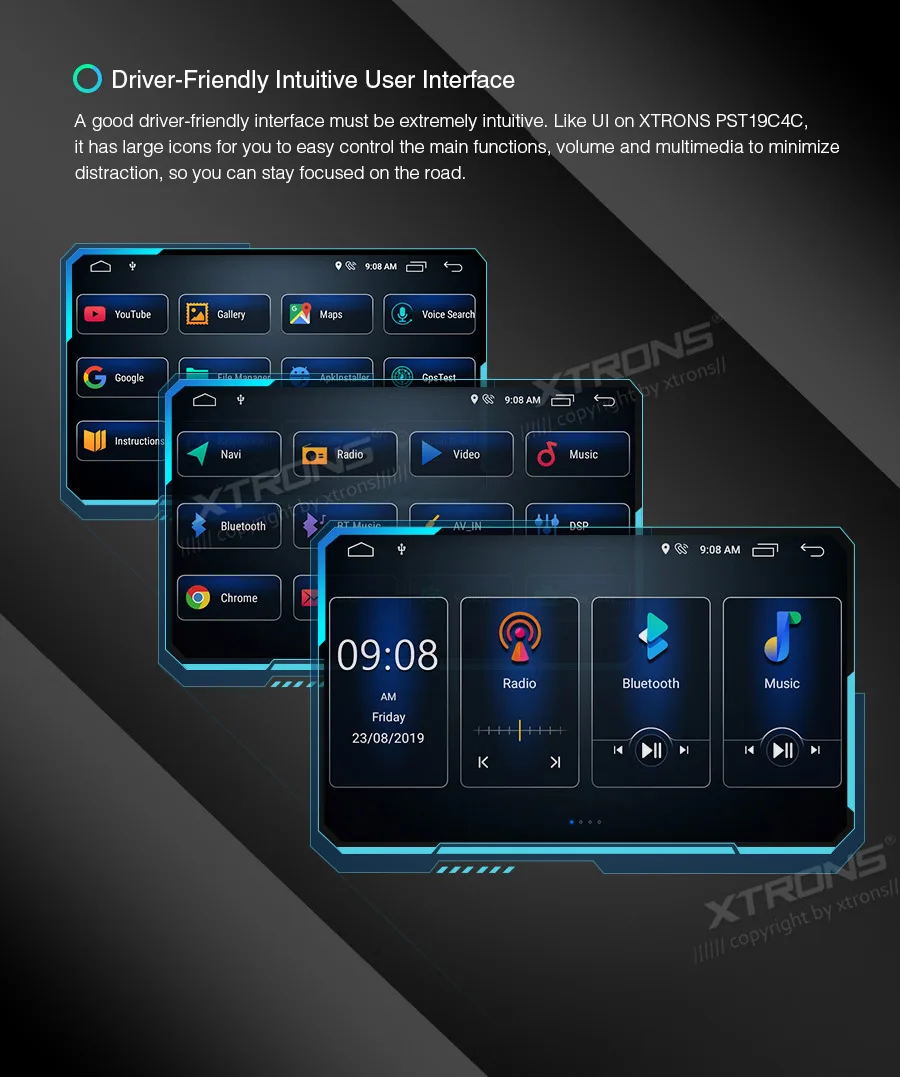 XTRONS 10,1 ''дюймовый ips экран Android 9,0 DSP gps навигация Мультимедиа стерео радио плеер для Citroen C4 2010 2011 без DVD