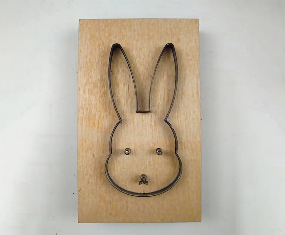 Японское стальное лезвие деревянный штамп большой кролик кожа ремесло удар