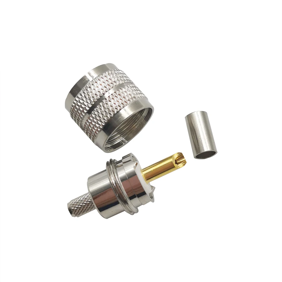 10 шт. UHF штекер PL259 RF коаксиальный разъем обжимной RG58/142 LMR195 LMR200 RG400 кабель Мужской