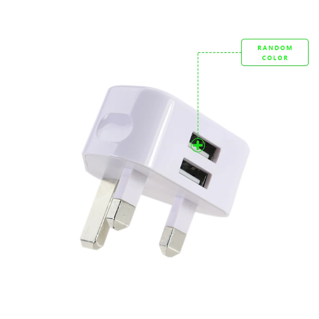

Charger 2-Port USB Charging Plug Travel Portable Changing Adapter Universal USB Charger UK Plug