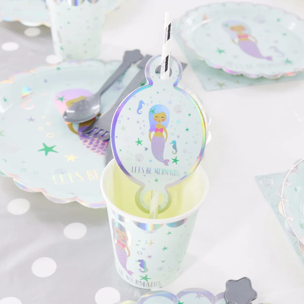 Маленькая Русалка принадлежности для тематической вечеринки плакат с русалкой