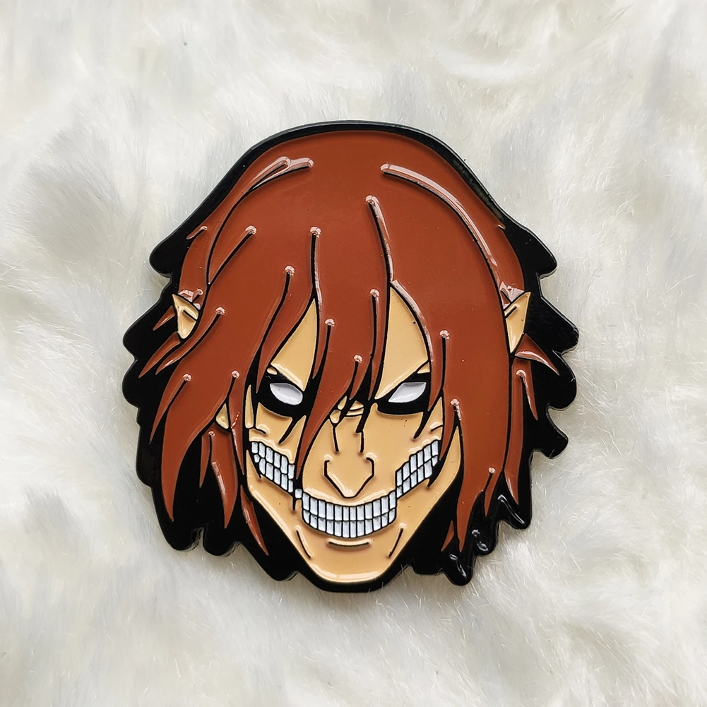 Эмалевая булавка атака на Титанов Эрена йегера металлическая брошка лацканы |