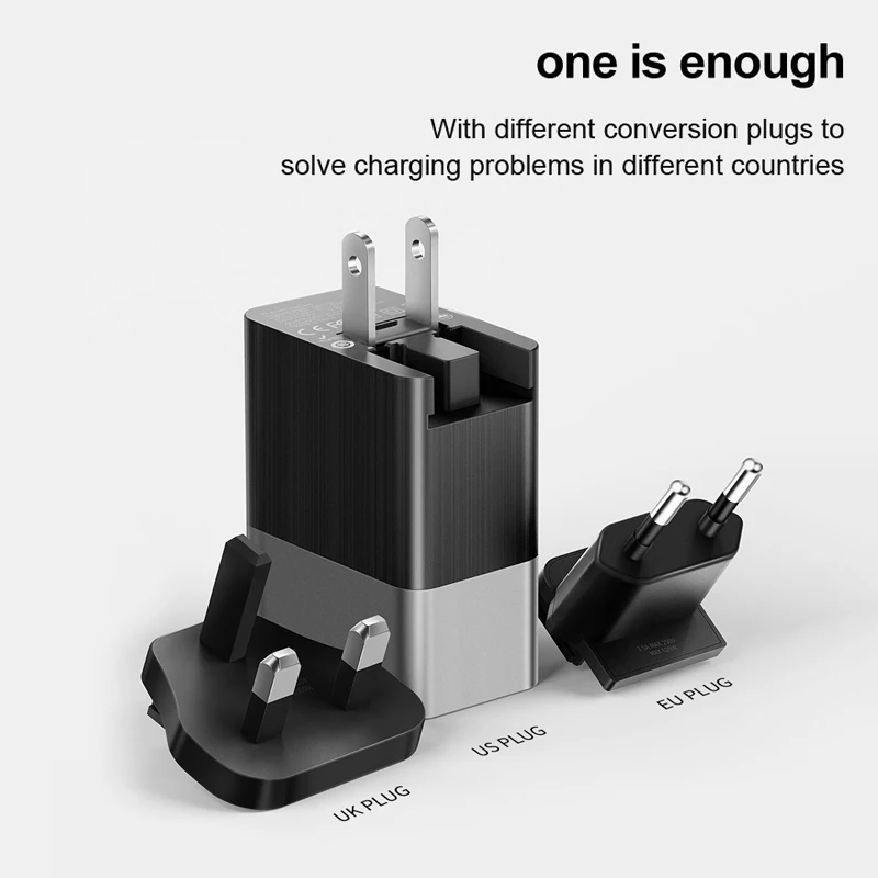 Mcdodo 18 Вт USB C PD зарядное устройство EU/US/UK штекер 3 в 1 тройное Универсальное зарядное устройство для мобильного телефона QC 3,0 адаптер для iPhone samsung