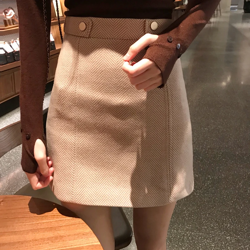 Женские замшевые мини-юбки-карандаш Женский Винтажный стиль 2019 зимние женские