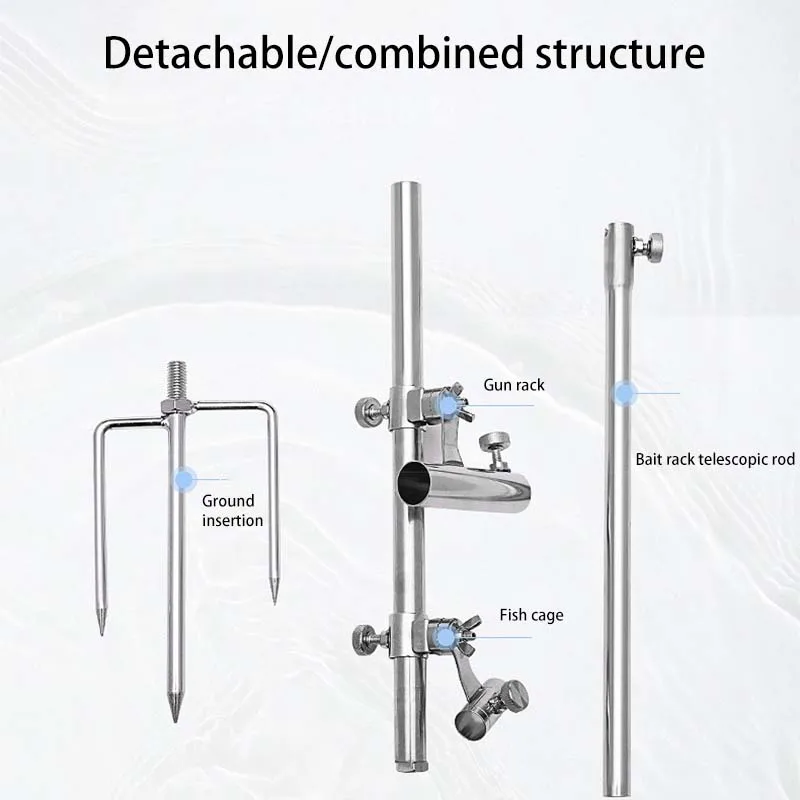 Рыболовный Инструмент из нержавеющей стали держатель для удочки крепится на