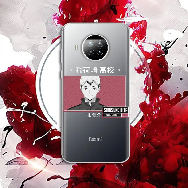 

Haikyuu volleyball Colleges Phone Case Transparent for Xiaomi Redmi note 10 t 8 9 pro lite 11
