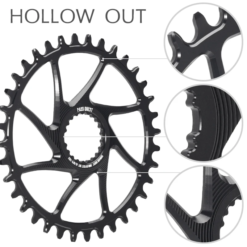 

PASS QUEST 3MM Offset Chainring 34/36/38/40T MTB Narrow Wide Bicycle Chainwheel Deore Xt M7100 M8100 M9100 SHIMANO 12S Crankset