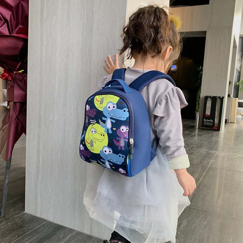 New Child School Bag for Teenage Cartoon Unicorn Crocodile Kids School Anime Backpack Boys Bag Travel Backpack Primary Girl Bag