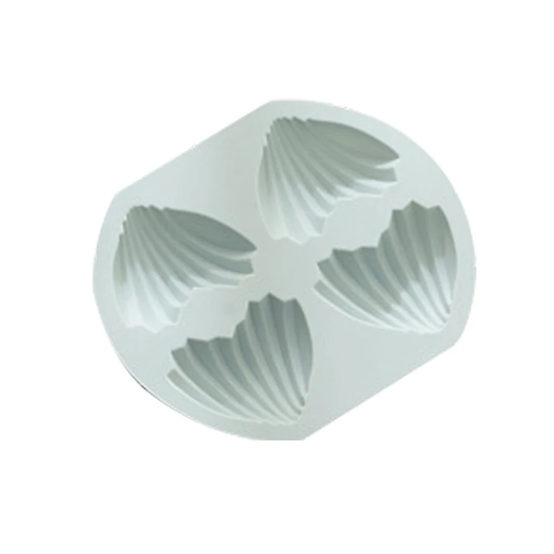 Новинка 4 отверстия форма оболочки силиконовая для кексов торта 3D помадки