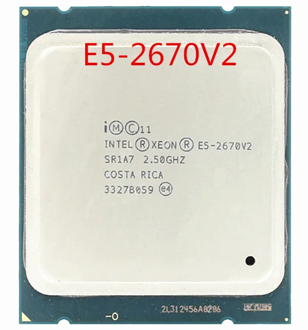 E5-2670V2 Intel Xeon E5-2670 V2 SR1A7 2,50 ГГц 10 ядер Натяжной канат длиной 25 м LGA2011 E5 2670 V2 процессор E5 2670V2