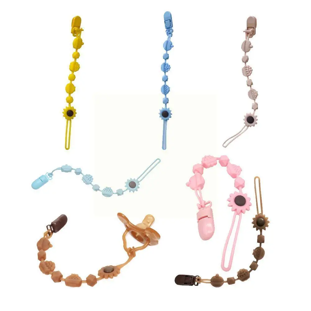 

1pcs Pacifier Anti-drop Chain Silicone Infant Nipple Chain Pacifier Soother Comfort Stroller Baby Appease Accessories Belt A1f5
