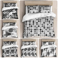 2020 new geometric ink series bedding 2 3 piece set fashionable geometric pattern simple duvet cover and pillow case