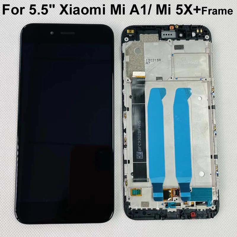 100% оригинал для 5 &quotXiaomi Mi A1 MiA1 ЖК экран дисплей + сенсорный дигитайзер Рамка Xiaomi 5X