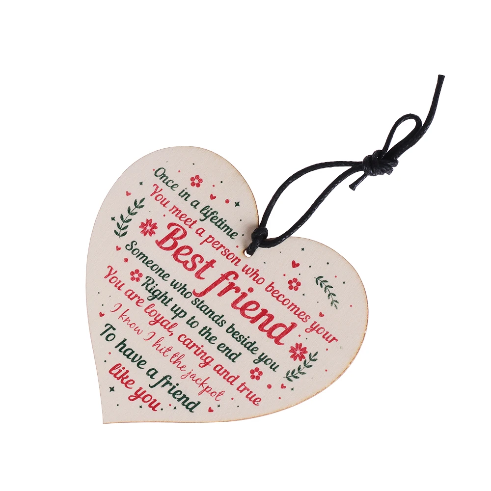 1 шт. деревянная подвесная лучший друг подарки на день рождения СПАСИБО сердце