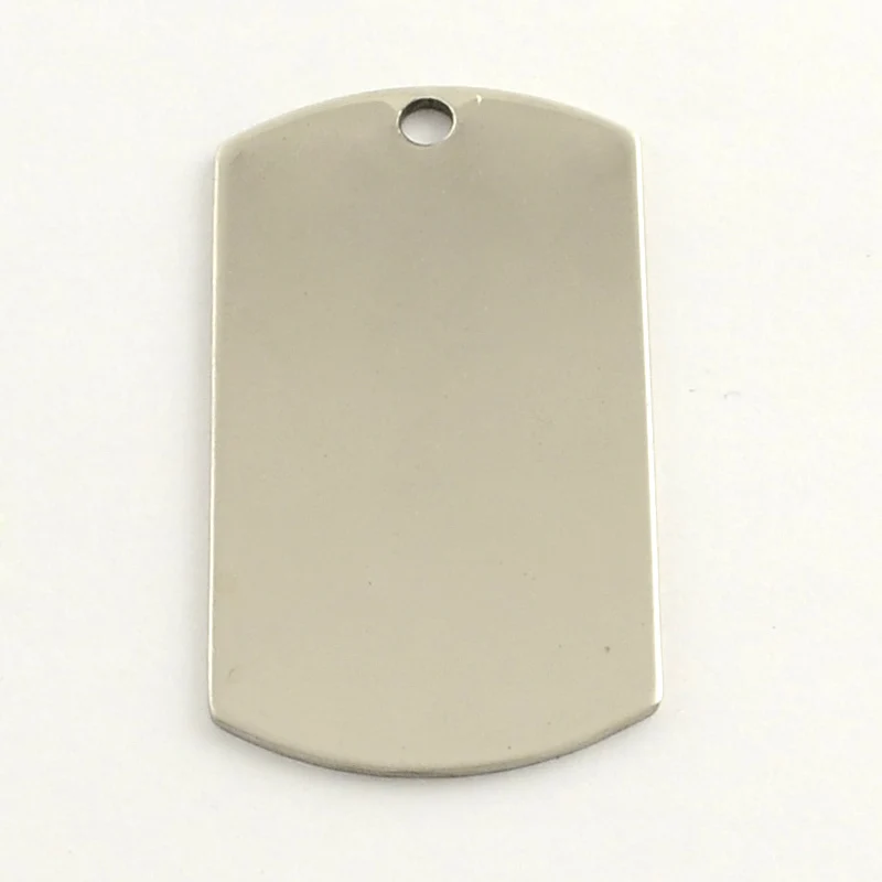 43x24x1mm 50 шт. прямоугольник из нержавеющей стали пустые штампованные бирки Подвески DIY ожерелье аксессуары для изготовления ювелирных изделий F80 - Окраска металла: 43x24x1mm
