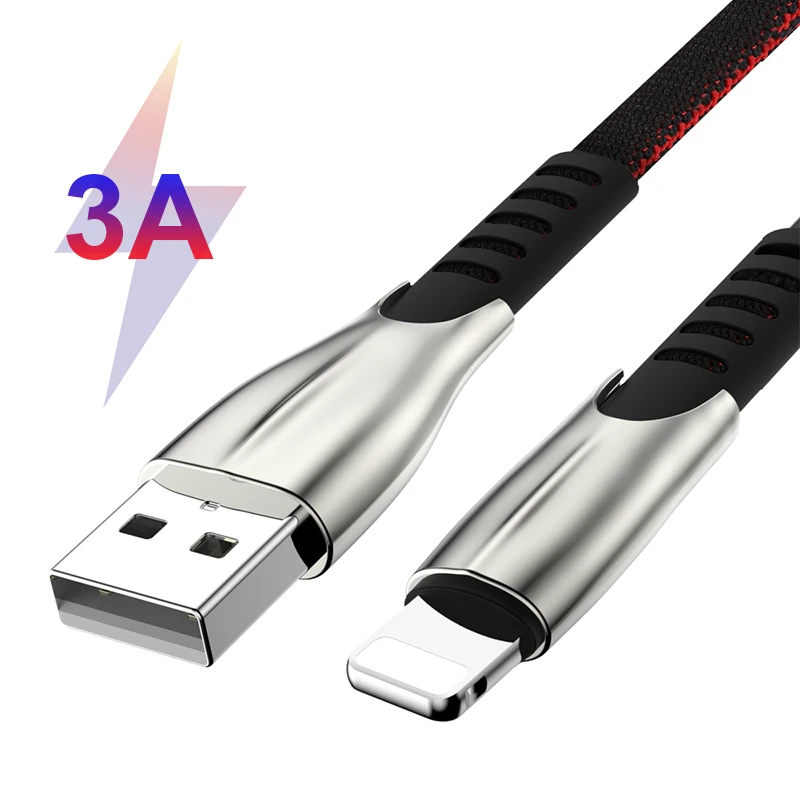 1 м 2 3 кабель для быстрой зарядки USB iPhone 7 8 6 6s Plus X XS MAX 5 длинный провод шнур