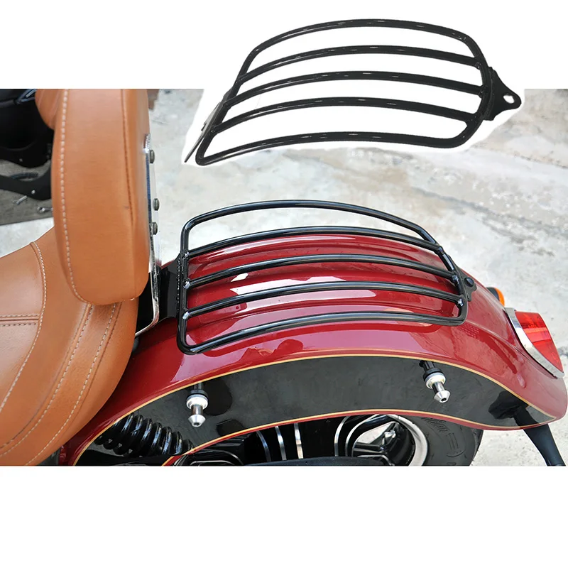 

For Indian Scout Sixty 2015-2019 Black Seat Luggage Rack Bracket Refit