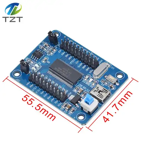 Материнская плата TZT EZ-USB FX2LP CY7C68013A с USB, макетная плата, логический анализатор с последовательным интерфейсом SPI I2C, мини-USB