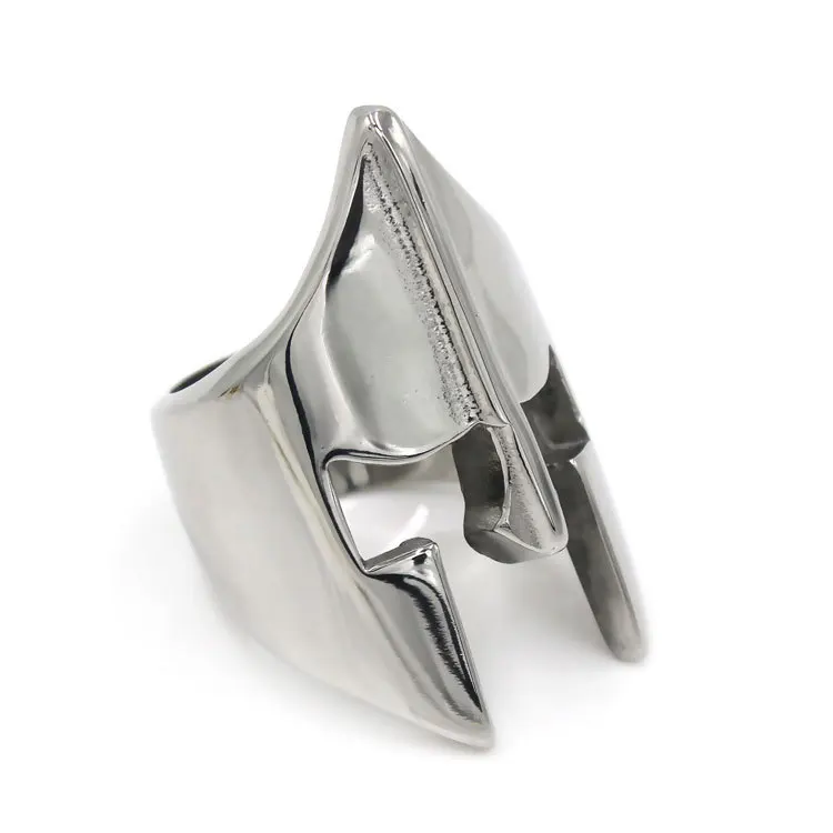 Aroutty Cool Classic Spartan кольцо шлем Men простое из нержавеющей стали воинов Biker Jewelry