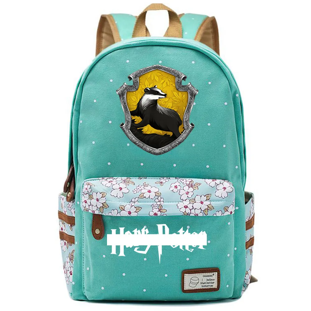 F0301 Горячая Волшебная школа Ravenclaw Орел детская школьная сумка для девочек Женская сумка рюкзак для подростков холщовый женский рюкзак - Цвет: F03-19