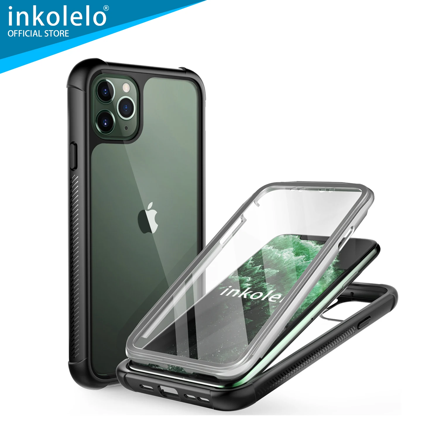

Inkolelo iPhone 11 Pro Case Built in Screen Protector 360 Degree Heavy Duty Dropproof Shockproof Full Body Protective Cover