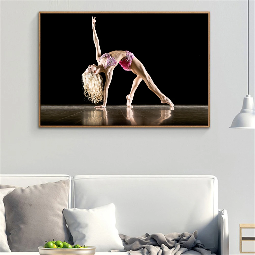 Картина на холсте Черно-белый плакат для балета и танца принты фото в