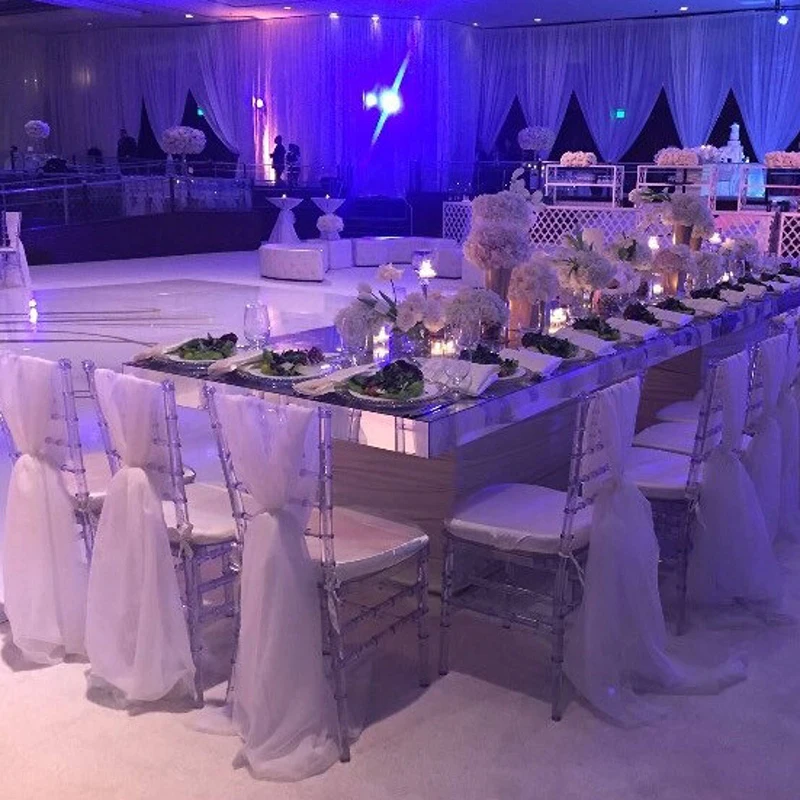 100 шт. шифоновые украшения для стула Chiavari|Чехлы на стулья| |