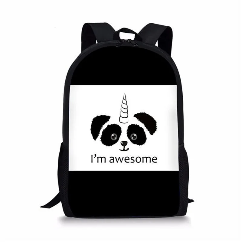 

21 Hot Children's Backpack Panda Unicorn Pattern Students School Bags Cartoon Animal Print Teenagers Book-Bag Mochila Travel Bag