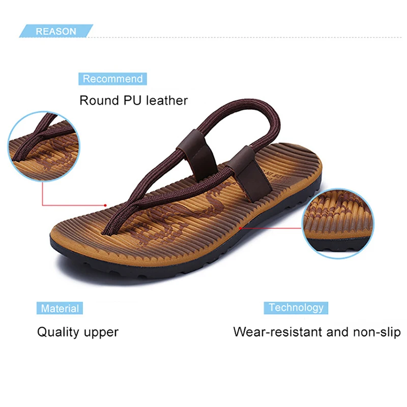 Outdoor Men Sandals Summer Shoes Sandal Mens Sandles Sports Shoes Comfort Slip On Flip Flops Beach Shoes Sandalias
